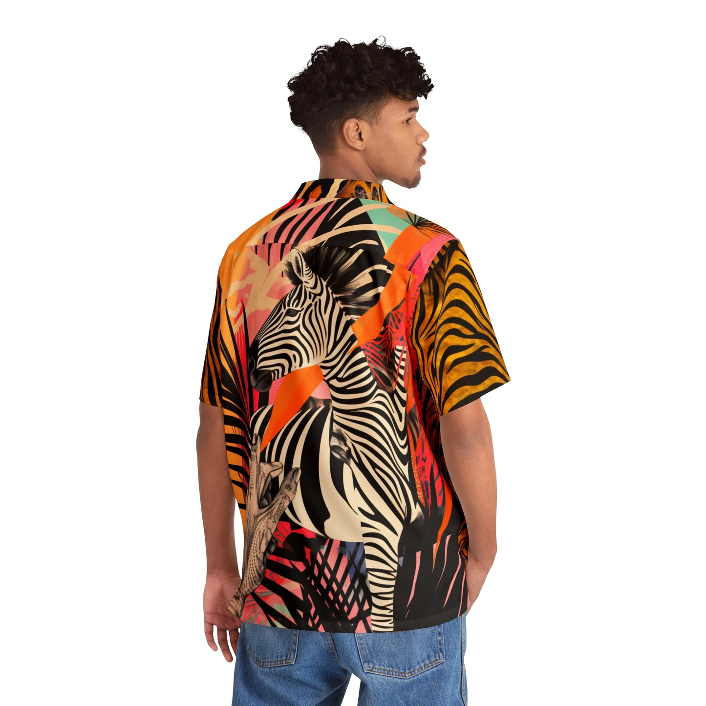 Leopard & Zebra Print Tropical Shirt